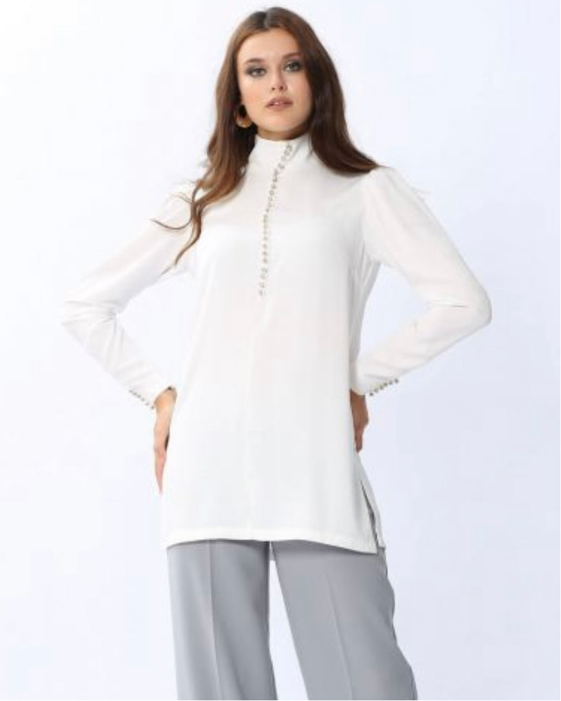 Amour Blouse Ekru/Black