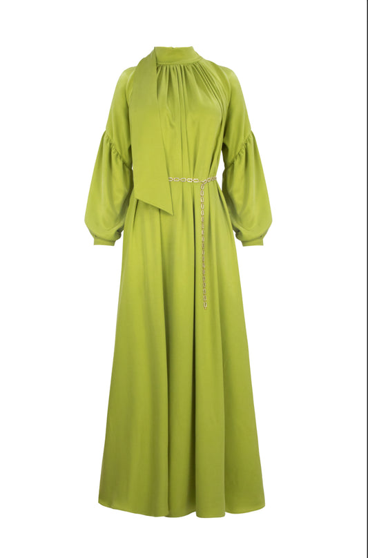 Minka Dress With Gold Belt