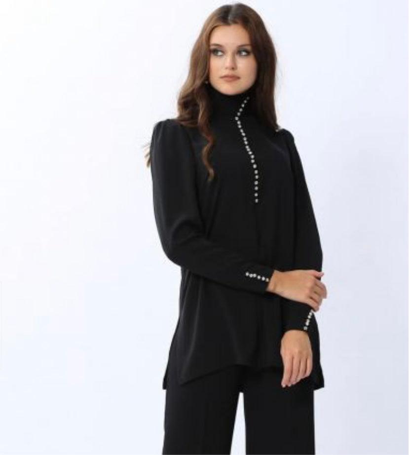 Amour Blouse Ekru/Black